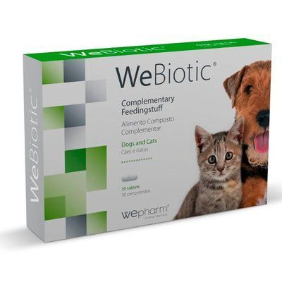 ВіБіотік WeBiotic Tablets Wepharm для підтримки травної функції при хронічній діареї у собак та котів, 30 таблеток 15497 фото