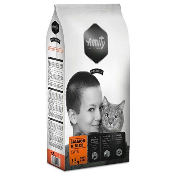 Амити Amity Cat Adult Salmon & Rice сухой корм с лососем и рисом для взрослых кошек, 1,5 кг (085 SALM 1.5 KG) 6342 фото