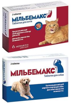 Мільбемакс таблетки від глистів для котів та собак