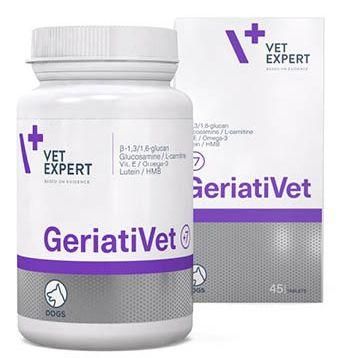 Гериативет GeriatiVet Dog Vetexpert витамины для пожилых собак весом до 15 кг, 45 таблеток 630 фото