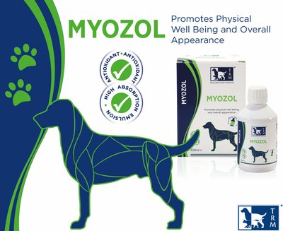 Міозол TRM Myozol Dog вітамінна добавка з гамма-оризанолом для збільшення м'язової маси у собак, 200 мл (MYOZ01) 5669 фото
