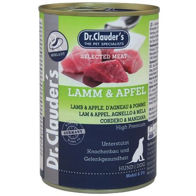 Dr.Clauder's Selected Meat Lamb & Apple Ягня та Яблуко, вологий корм для собак, 400 гр 5351 фото