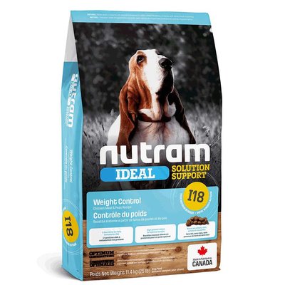 Нутрам I18 Nutram Ideal SS Weight Control Dog сухий корм з куркою для собак схильних до ожиріння, 11,4 кг (I18_(11.4kg) 6393 фото