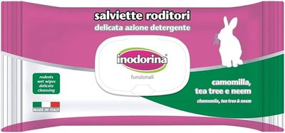 Inodorina Funzionale Roditori влажные салфетки для грызунов с ромашкой, чайным деревом и немом, 40 салфеток (2300130005) 5928 фото