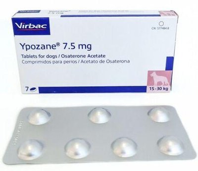 Іпозан 7,5 мг Ypozane L для лікування передміхурової залози у собак вагою 15 - 30 кг, 7 таблеток 1347 фото