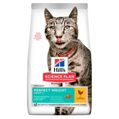 Хілс Hill's SP Feline Adult Perfect Weight Chicken сухий корм для підтримки ідеальної ваги у кішок, 2,5 кг (604079) 7701 фото