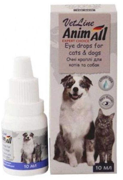 Глазные капли Анималл Animall VetLine для кошек и собак, 10 мл 3920 фото