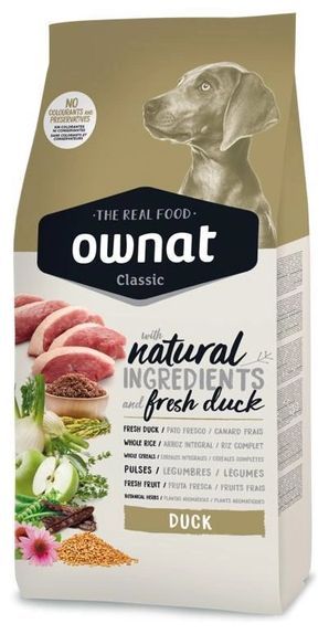 Овнат Ownat Classic Dog Adult Adult Duck повнораціонний сухий корм із качкою для дорослих собак, 12 кг (14705) 2087 фото