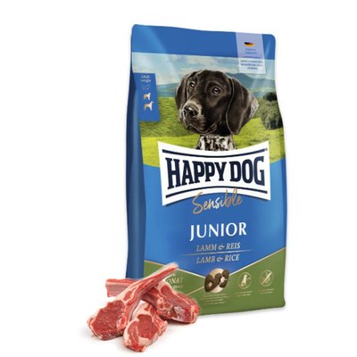 Happy Dog Sensible Junior Lamb & Rice сухой корм с ягненком и рисом для щенков от 7 до 18 месяцев, 10 кг (61013) 6861 фото