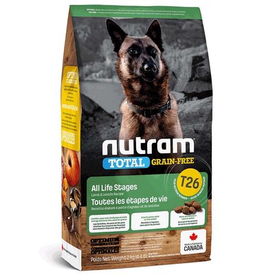 Нутрам T26 Nutram Total GF Holistic Lamb & Lentils сухой беззерновой корм с ягненком для собак и щенков, 2 кг (T26_(2kg) 6400 фото