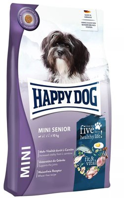 Happy Dog Fit & Vitual Mini Senior сухой корм для пожилых собак мелких пород весом до 10 кг, 4 кг (61209) 6856 фото