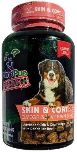 Кожа и Шерсть+ Примо Пап Skin & Coat+ Primo Pup витаминный комплекс для собак с Омега-3, 60 таблеток 3905 фото