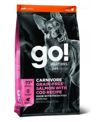 Гоу! Gо! Solutions Carnivore: Grain Free Salmon + Cod сухой корм для собак с лососем и треской, 1,6 кг (FG00036) 6094 фото