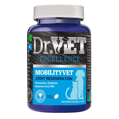 Мобілітівет Dr.Vet Mobilityvet Joint Regeneration вітамінна добавка для суглобів собак і котів, 100 таблеток (6-110821) 6703 фото