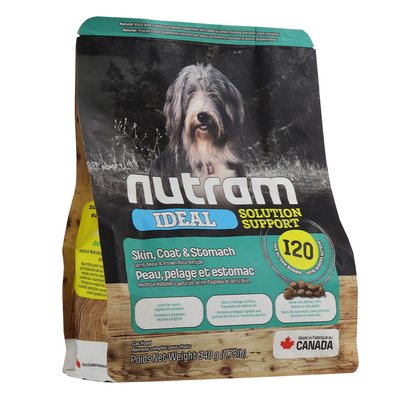 Нутрам I20 Nutram Ideal SS Skin, Coat & Stomach сухой корм для собак с чувствительным пищеварением, 340 гр (I20_(340g) 6395 фото