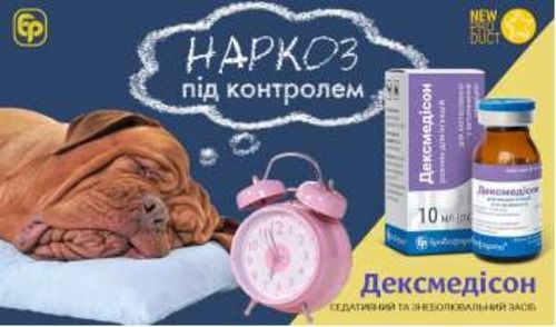 Дексмедісон ін'єкційний препарат для седації та аналгезії собак та кішок, 10 мл 5117 фото