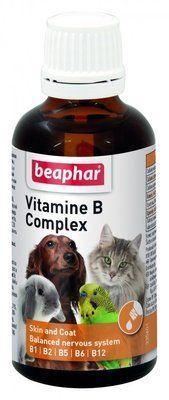 Вітамін B Комплекс Beaphar Vitamine B Complex для собак, котів, гризунів і декоративних птахів з 6-тижневого віку, 50 мл 11882 фото