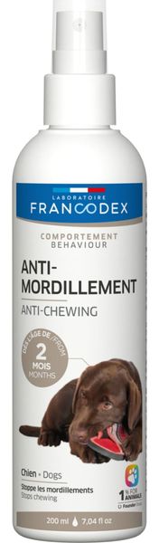 Спрей Francodex Anti Chewing Dog Spray, що відбиває бажання гризти у цуценят і собак, 200 мл 7135 фото