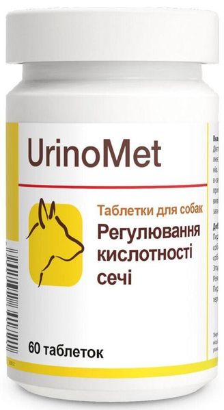 Уриномет Долфос Urinomet Dolfos витаминная добавка для профилактики мочекаменной болезни у собак и кошек, 60 таблеток 594 фото