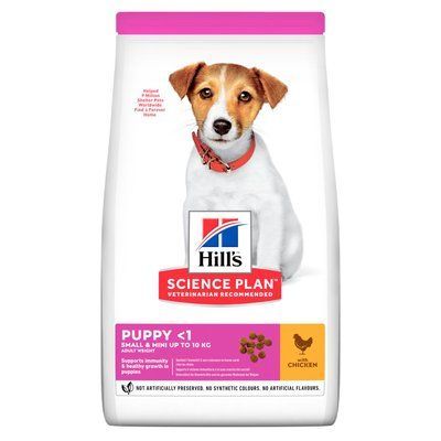 Хилс Hill's SP Puppy Small & Mini Chicken корм с курицей для щенков и беременных собак весом до 10 кг, 1,5 кг (607652) 7656 фото