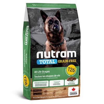 Нутрам T26 Nutram Total GF Holistic Lamb & Lentils сухой беззерновой корм с ягненком для собак и щенков, 11,4 кг (T26_(11.4kg) 6401 фото
