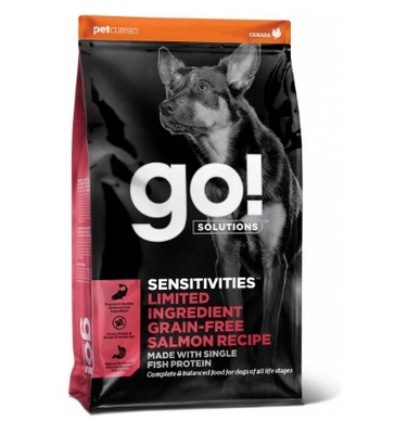 Гоу! Gо! Sensitivites LID Grain Free Salmon Recipe беззерновий сухий корм із лососем для цуценят і собак, 1,6 кг (FG00055) 6101 фото