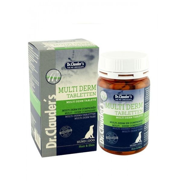 Dr.Clauder's MultiDerm Tabletten Др.Клаудерс Мультидерм для шерсти собак, биотин и Омега3, 90 таблеток,185 гр 4035 фото