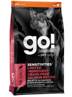 Гоу! Gо! Sensitivites LID Grain Free Salmon Recipe беззерновий сухий корм із лососем для цуценят і собак, 10 кг (FG00057) 6102 фото