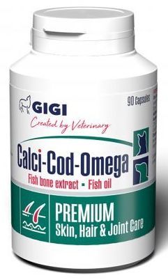 Кальцій Код Омега Calci Cod Omega Gigi вітаміни для кісток суглобів вовни шкіри собак і кішок, 90 капсул 4723 фото